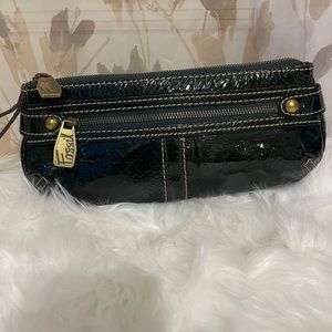 COPY - FOSSIL 🔥RARE Hunter Green pattern leather Clutch